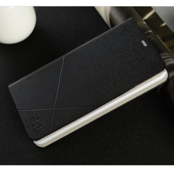 Ультратонкий дизайнерский чехол флип подставка на пластиковой основе дизайн Полосы для Meizu Pro 5 Черный