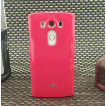 Силиконовый глянцевый непрозрачный чехол для LG V10 Пурпурный
