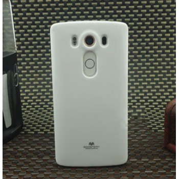Силиконовый глянцевый непрозрачный чехол для LG V10 Белый