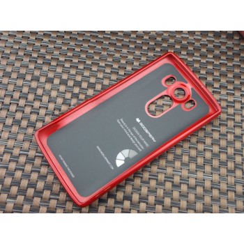 Силиконовый глянцевый непрозрачный чехол для LG V10 Красный