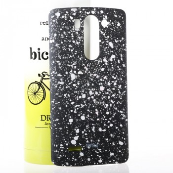 Пластиковый матовый дизайнерский чехол с голографическим принтом Звезды для LG G3 S Белый
