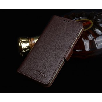 Кожаный чехол портмоне подставка (нат. кожа) для Meizu Pro 5