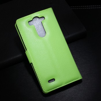 Чехол портмоне подставка с защелкой для LG G3 S Зеленый