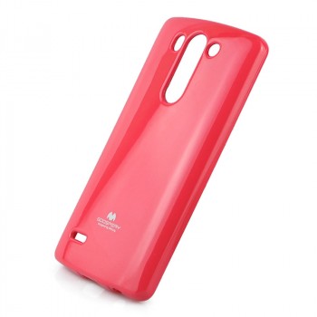 Силиконовый глянцевый непрозрачный чехол для LG G3 S Красный