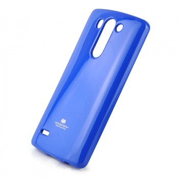 Силиконовый глянцевый непрозрачный чехол для LG G3 S Синий