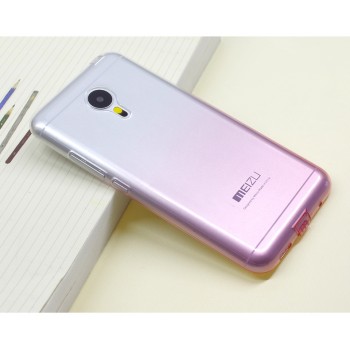 Силиконовый градиентный полупрозрачный чехол для Meizu Pro 5 Пурпурный