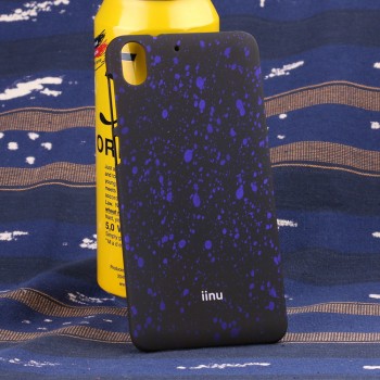 Пластиковый матовый дизайнерский чехол с голографическим принтом Звезды для HTC Desire 728 Фиолетовый