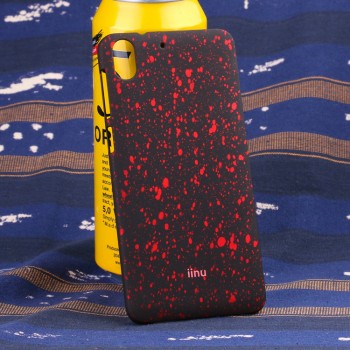 Пластиковый матовый дизайнерский чехол с голографическим принтом Звезды для HTC Desire 728 Красный