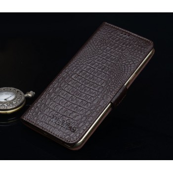 Кожаный чехол портмоне (нат. кожа крокодила) для HTC Desire 728
