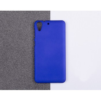 Пластиковый матовый непрозрачный чехол для HTC Desire 728 Синий