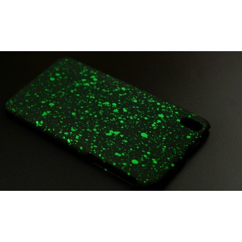 Пластиковый матовый дизайнерский чехол с голографическим принтом Звезды для HTC Desire 816 Зеленый