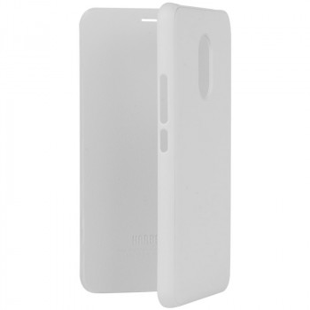 Ударостойкий чехол флип на пластиковой основе для Meizu Pro 5 Белый