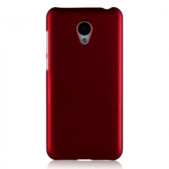 Пластиковый матовый металлик чехол для Meizu Pro 5 Красный