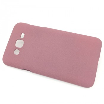 Пластиковый матовый чехол с повышенной шероховатостью для Samsung Galaxy J7 Розовый