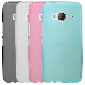 Силиконовый матовый полупрозрачный чехол для HTC One ME