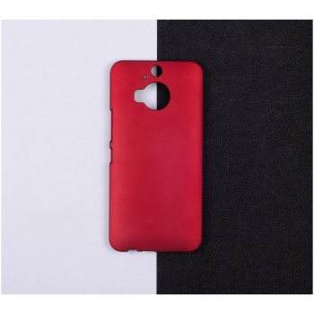 Пластиковый матовый непрозрачный чехол для HTC One ME Красный