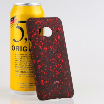 Пластиковый матовый дизайнерский чехол с голографическим принтом Звезды для HTC One ME Красный