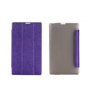 Чехол флип подставка сегментарный на поликарбонатной основе для ASUS ZenPad 8 Фиолетовый