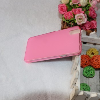 Силиконовый матовый полупрозрачный чехол для Huawei ShotX Розовый