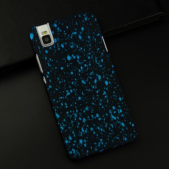 Пластиковый матовый непрозрачный чехол с голографическим принтом Звезды для Huawei ShotX Голубой