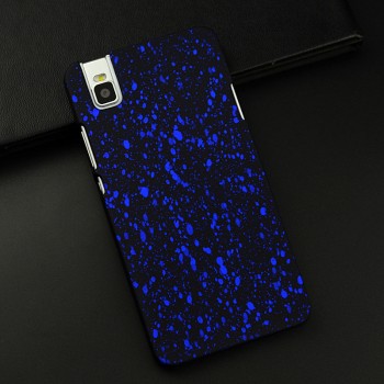 Пластиковый матовый непрозрачный чехол с голографическим принтом Звезды для Huawei ShotX Синий