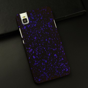 Пластиковый матовый непрозрачный чехол с голографическим принтом Звезды для Huawei ShotX Фиолетовый
