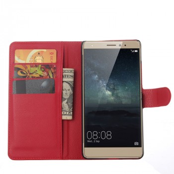 Чехол портмоне подставка на пластикокой основе и на магнитной защелке для Huawei Mate S Красный
