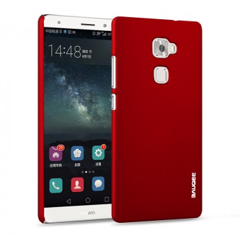 Пластиковый матовый непрозрачный металлик чехол для Huawei Mate S Красный