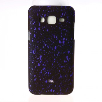 Пластиковый матовый дизайнерский чехол с голографическим принтом Звезды для Samsung Galaxy J5 Фиолетовый