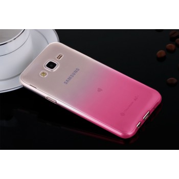 Силиконовый полупрозрачный градиентный чехол для Samsung Galaxy J5 Розовый