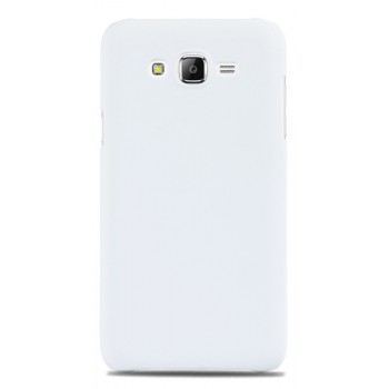 Пластиковый матовый непрозрачный чехол для Samsung Galaxy J5 Белый
