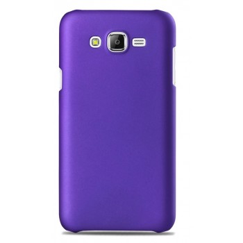Пластиковый матовый непрозрачный чехол для Samsung Galaxy J5 Фиолетовый