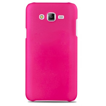 Пластиковый матовый непрозрачный чехол для Samsung Galaxy J5 Пурпурный