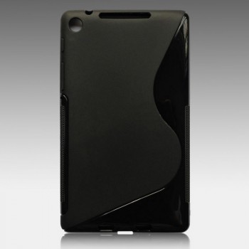 Силиконовый матовый S чехол для Asus Nexus 7 Черный