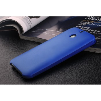 Точечный чехол смарт флип с функциями оповещения для HTC One E8 Синий