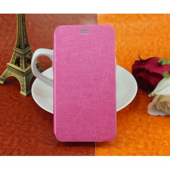 Текстурный чехол флип подставка для Phicomm Clue 630 Розовый