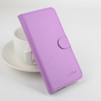 Чехол портмоне подставка с защелкой для Alcatel One Touch Pixi 3 (4.5) Фиолетовый