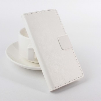 Глянцевый чехол портмоне подставка на силиконовой основе с защелкой с отделением для карт для Alcatel One Touch Pixi 3 (4.5) Белый