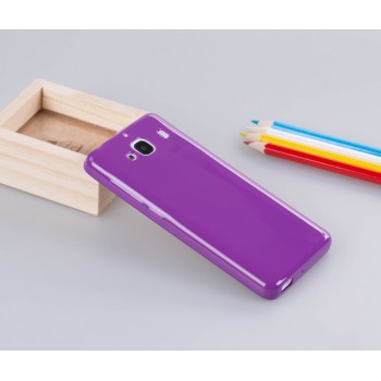 Силиконовый глянцевый непрозрачный чехол для Xiaomi RedMi 2 Фиолетовый