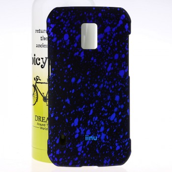 Пластиковый матовый дизайнерский чехол с голографическим принтом Звезды для Samsung Galaxy S5 Active Фиолетовый