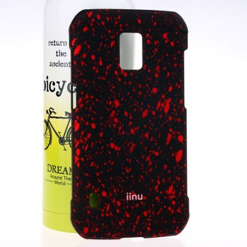 Пластиковый матовый дизайнерский чехол с голографическим принтом Звезды для Samsung Galaxy S5 Active Красный