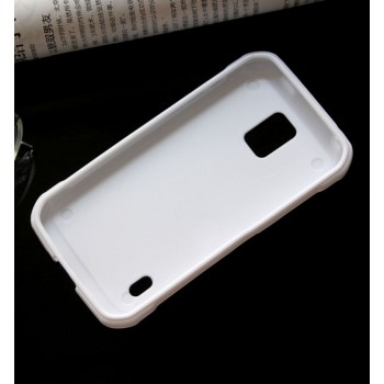 Силиконовый матовый непрозрачный чехол для Samsung Galaxy S5 Active Белый