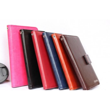 Глянцевый чехол портмоне подставка на силиконовой основе с отделением для карт для Sony Xperia E