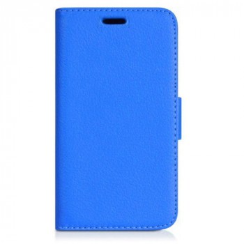 Чехол портмоне подставка с защелкой на пластиковой основе для Samsung Galaxy S5 Active Синий