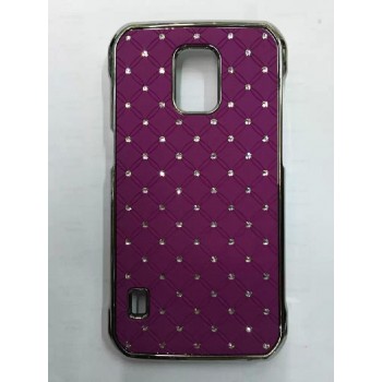 Дизайнерский пластиковый чехол со стразами для Samsung Galaxy S5 Active Фиолетовый