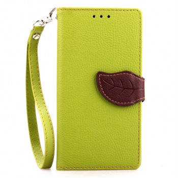 Текстурный чехол портмоне подставка с дизайнерской застежкой для Samsung Galaxy A3 Зеленый