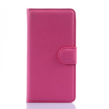 Чехол портмоне подставка на силиконовой основе с отсеком для карт и магнитной защелкой для Samsung Galaxy A3 Пурпурный