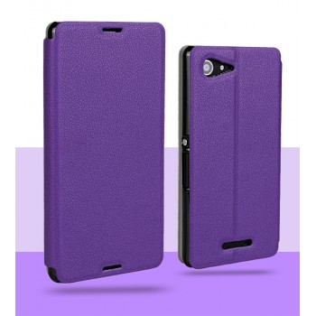 Чехол флип подставка на пластиковой основе для Sony Xperia E3 Фиолетовый