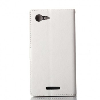 Глянцевый чехол портмоне подставка с защелкой для Sony Xperia E3 Белый