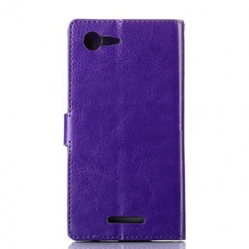 Глянцевый чехол портмоне подставка с защелкой для Sony Xperia E3 Фиолетовый